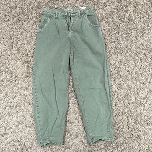 Zara Slouchy Green Jeans